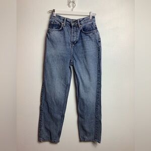 All Saints Debbie high rise relaxed jeans W24 medium wash 5 pocket straight leg